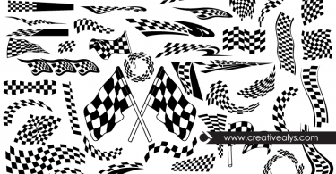 vector-racing-flags-silhouettes