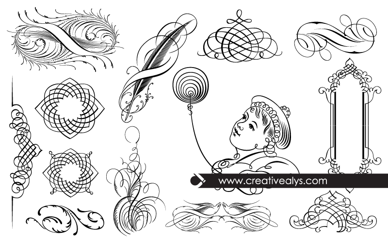 Calligraphic-Vector-Ornaments