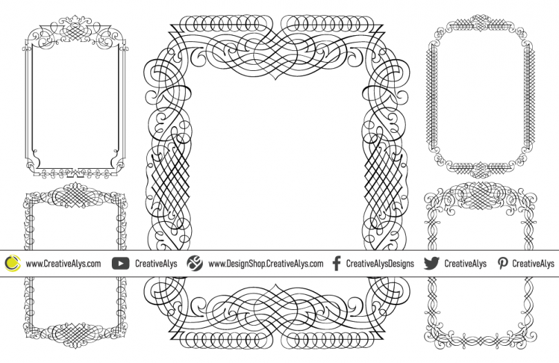 5-Calligraphic-Vector-Frames