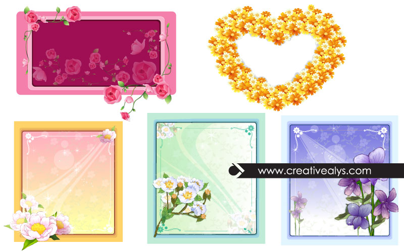 5-beautiful-vector-flower-frames