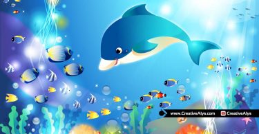 Cute-Dolphin-Underwater-Vector-Illustration