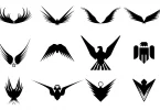 Abstract Eagles Vector Silhouettes preview