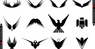 Abstract Eagles Vector Silhouettes preview