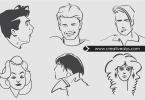 line-art-vector-faces