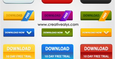 Creative Web Design Elements - Download Buttons