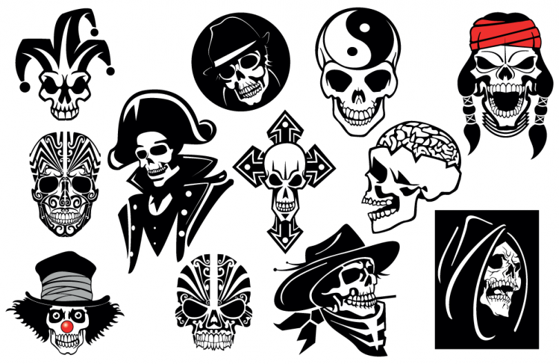 skull-vector-collection