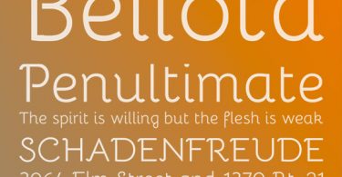 bellota creative font