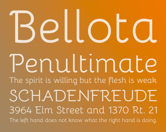 bellota creative font