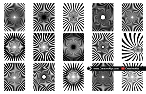 Retro Beams Vector Pack