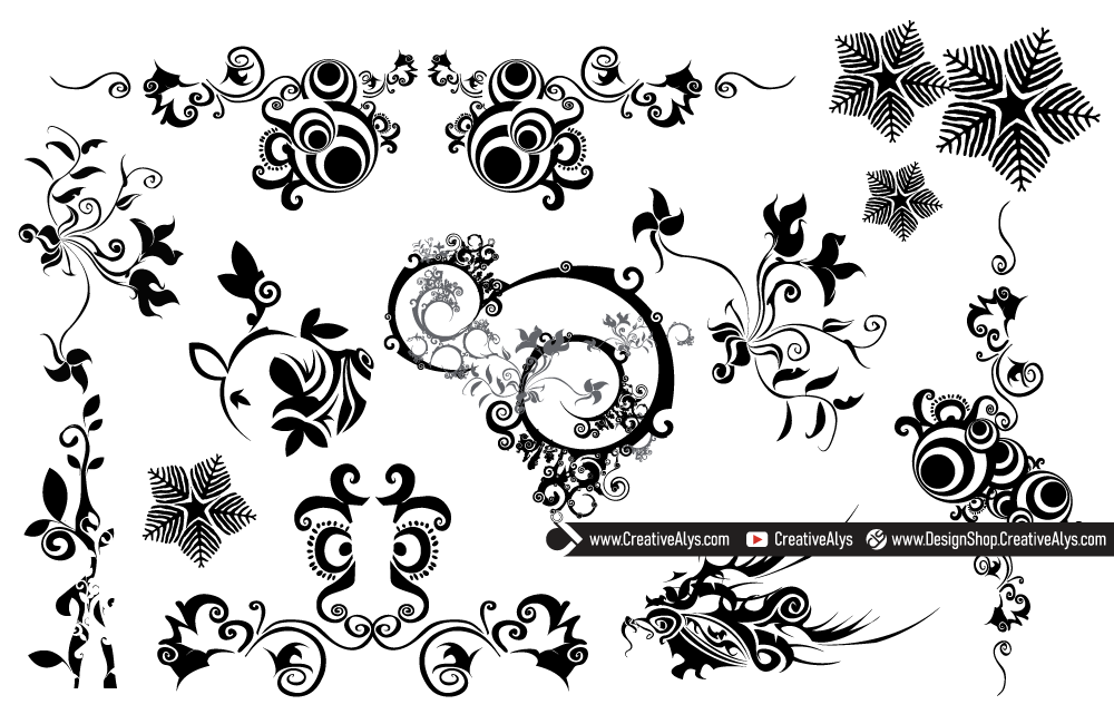 Download Beautiful Vector Swirls & Florals - Creative Alys