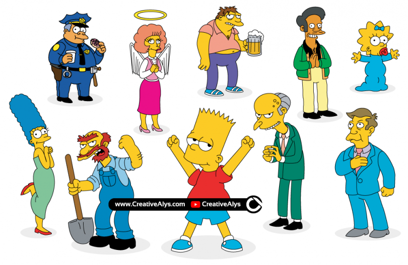 Simpsons Vector Characters