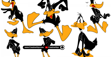 Daffy-Duck-Vector-Illustrations