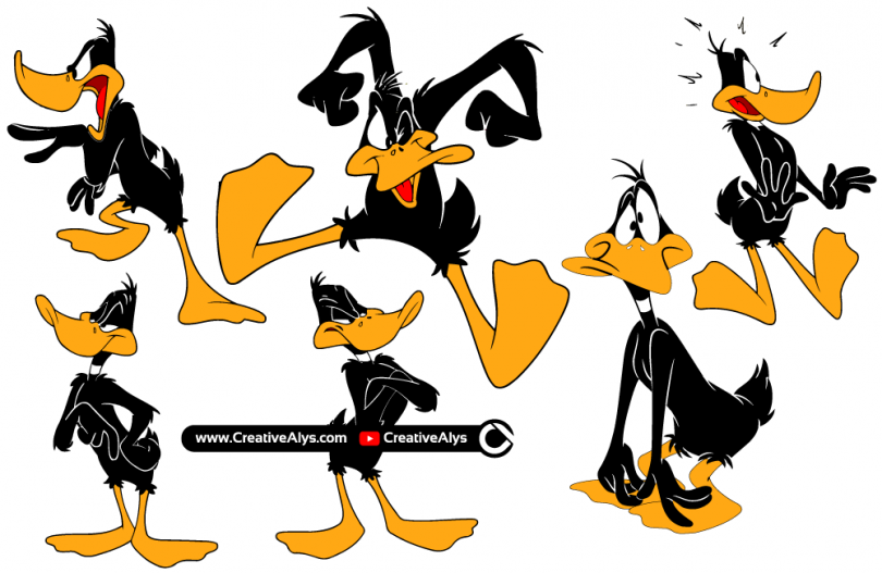 Daffy-Duck-Vector-Illustrations