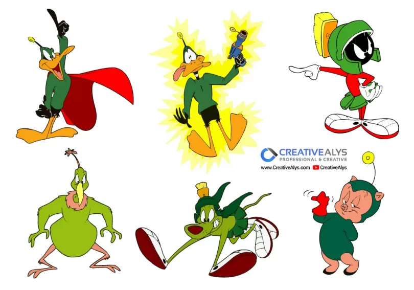 Duck Dodgers Vector Illustrations