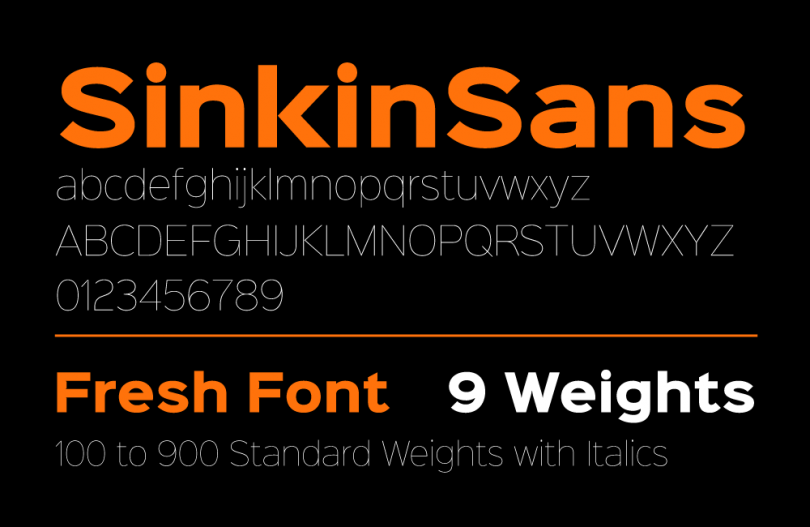 SinkinSans-Fresh-Font