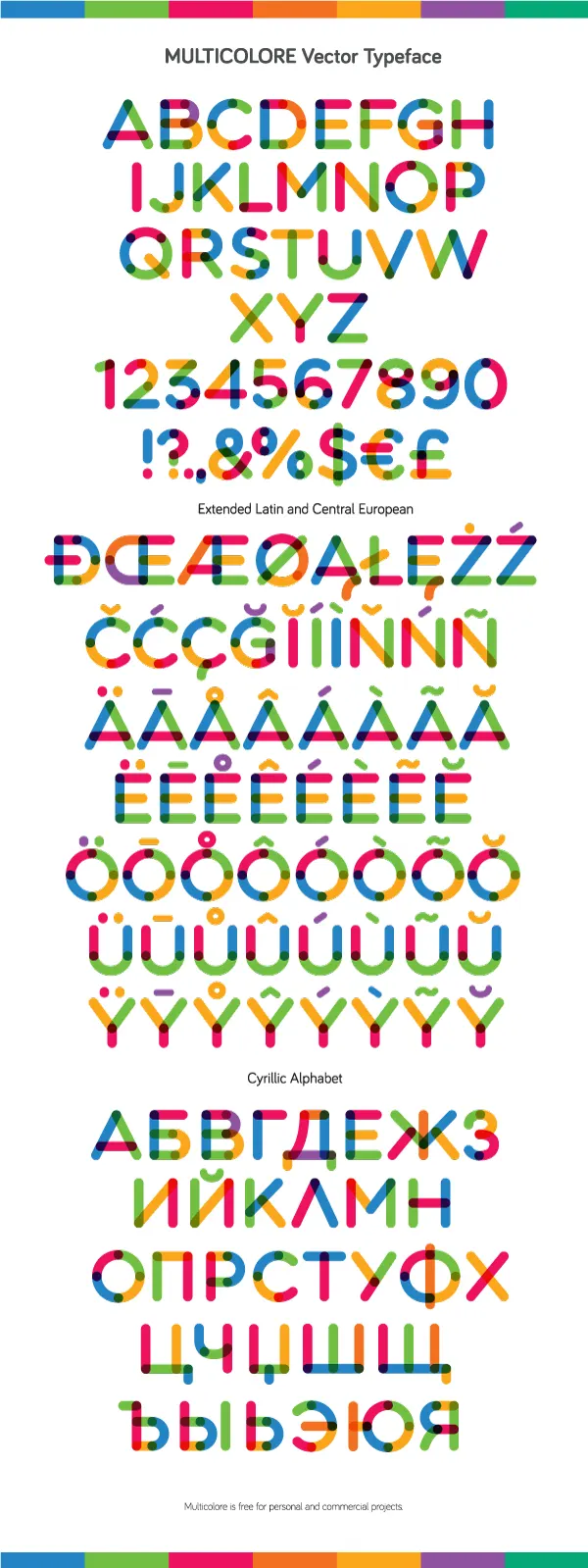 Multicolor Vector Typeface - 1