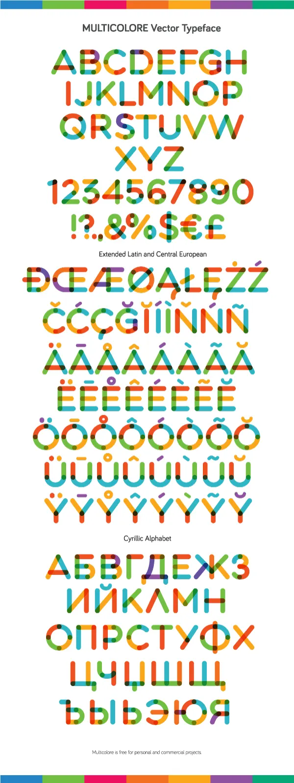Multicolor Vector Typeface - 3