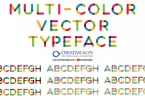 Multicolor Vector Typeface