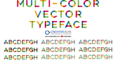 Multicolor Vector Typeface