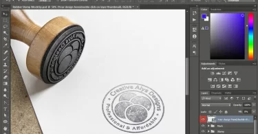 Rubber Stamp PSD Mockup