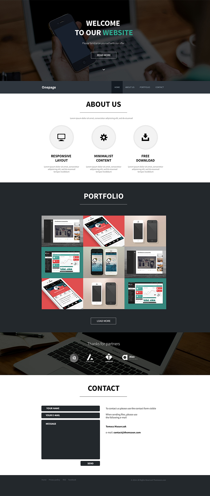 free-onepage-theme-html5