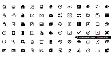 Flat UI vector icons