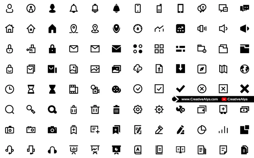 Flat UI vector icons