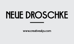 Neue Droschke Font