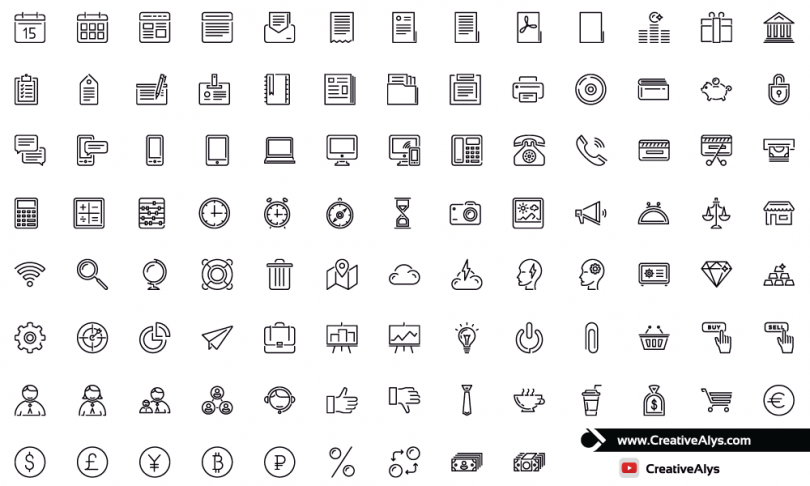 100-elegant-stroke-icons