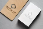 Cutout Wood Embossed Business Card MockUp