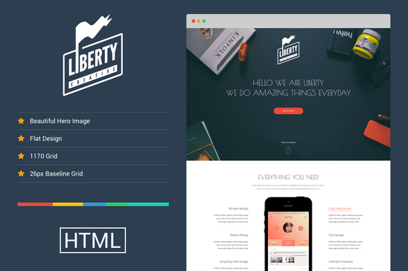 one-page responsive HTML5 template