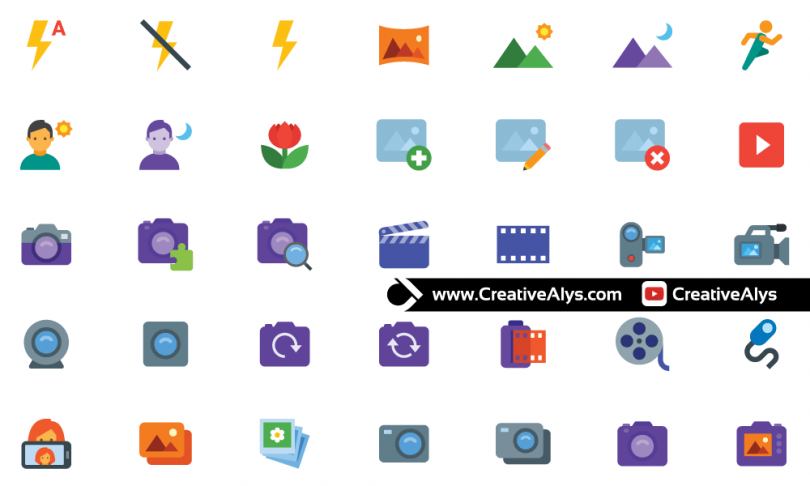 Photo-Video-Flat-Color-Icons