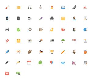 50 Flat Icon Set