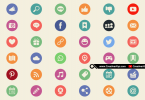 36-flat-social-media-web-icons