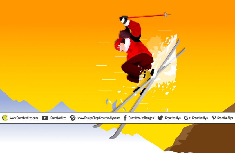 Skiing-Vector-Artwork