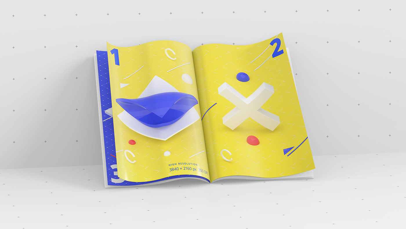 magazine mockup - open