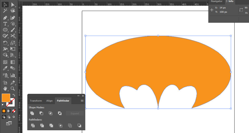 retro batman logo - step11