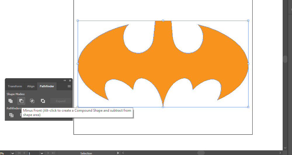 retro batman logo - step15