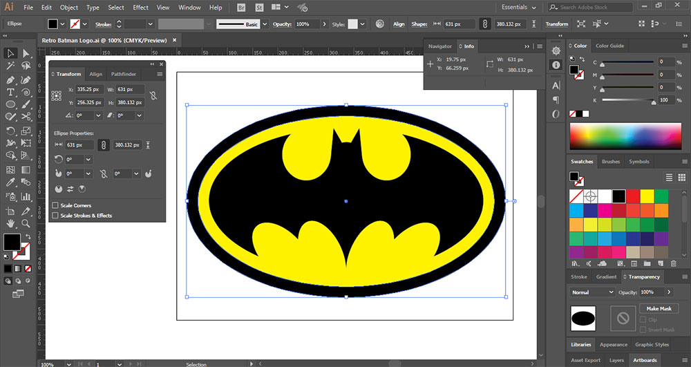 retro batman logo