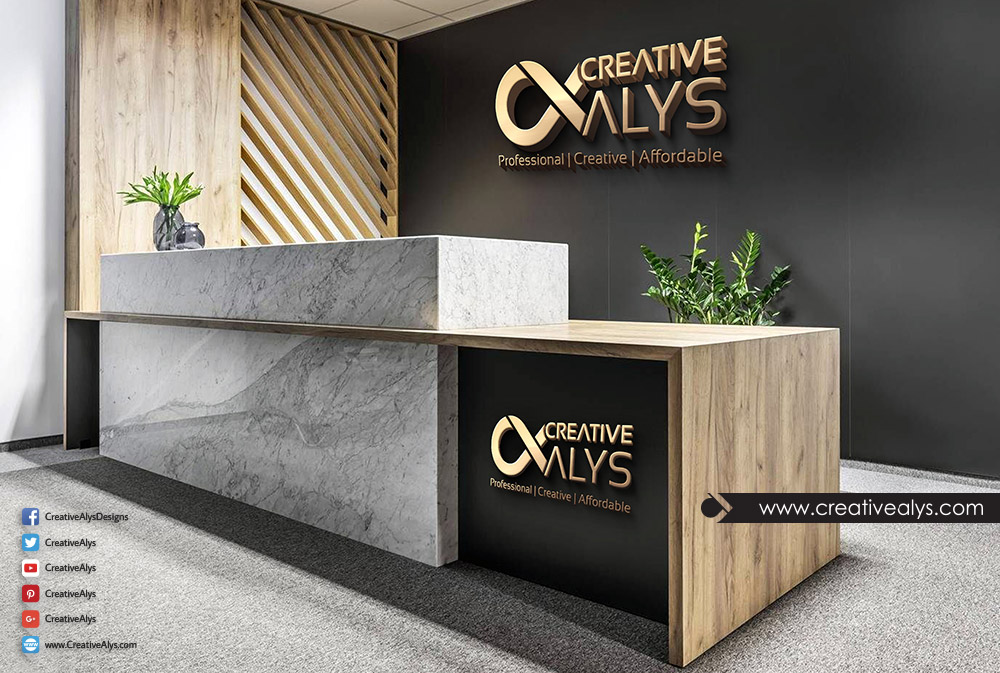 Download Reception 3d Logo Psd Mockup Creative Alys