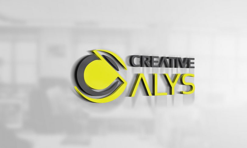 creative 3D logo mockup