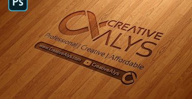 Wood Engraved Logo Mockup