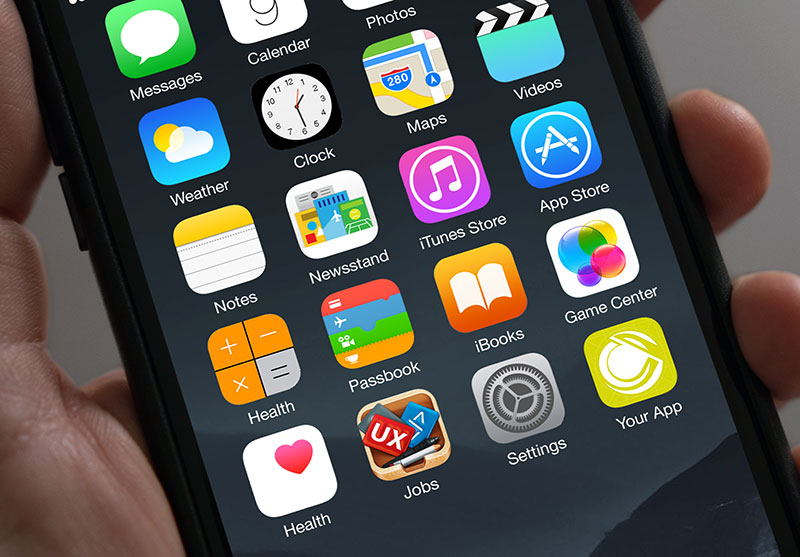 iPhone in Hand App Icon Mockup - Creative Alys