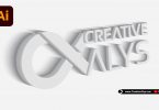 creativealys-3d-logo-illustrator-gray