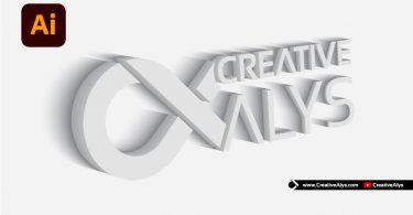 creativealys 3D logo illustrator gray