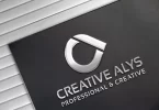 Silver Steel Logo Mockup for Free