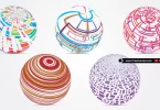 abstract vector globes