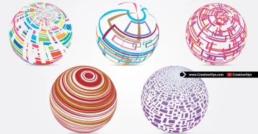 abstract vector globes