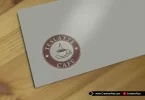 corporate paper-pressed logo mockup