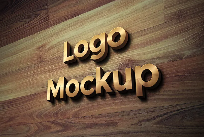 Free 3D Logo Wall Mockup
